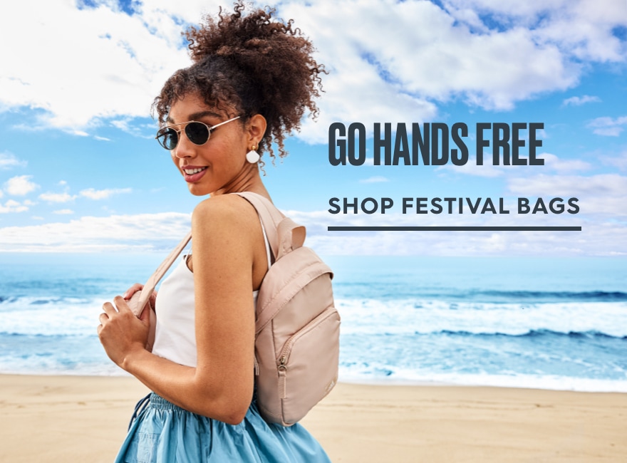 go hands free! shop festival bags.